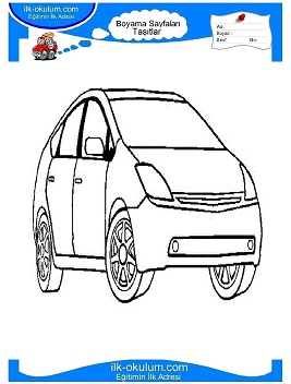 Çocuklar İçin Toyota Boyama Sayfaları 